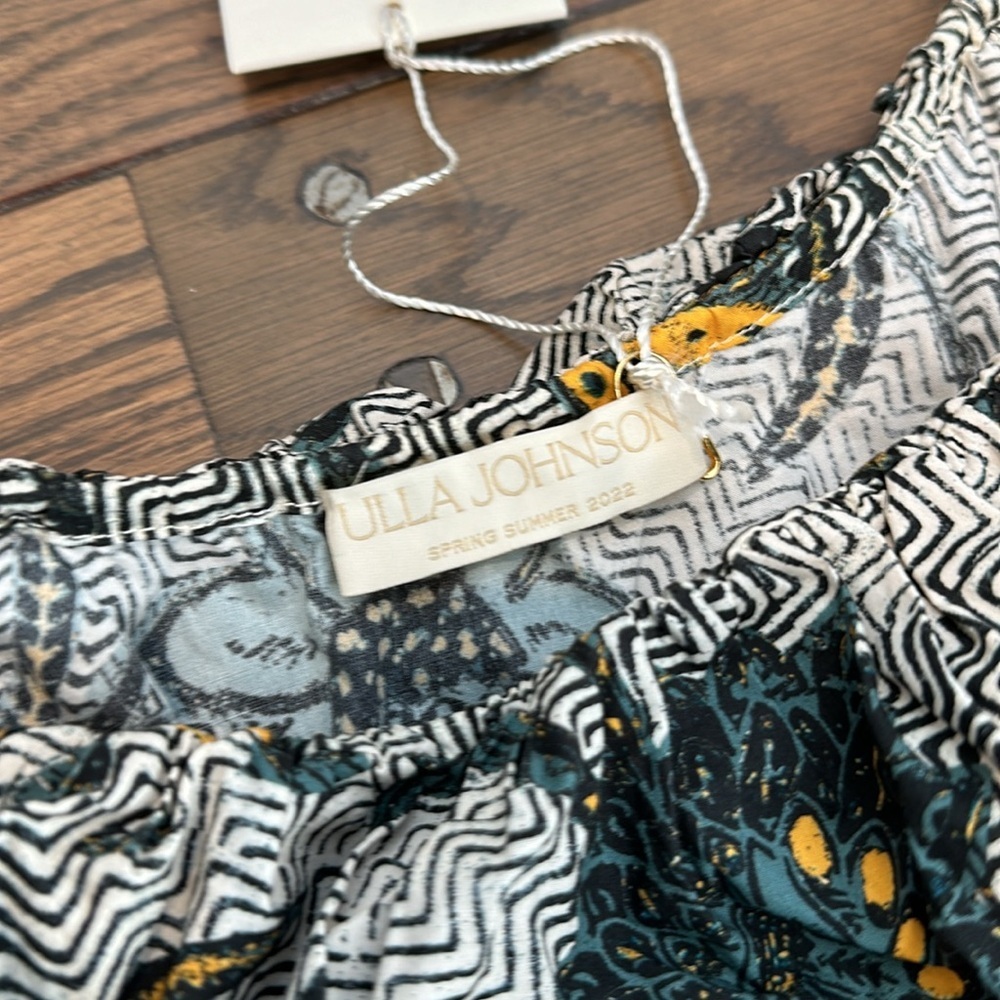 NWT Ulla Johnson Amira Ruffle Belted Midi Dress Portofino - Picture 4 of 8